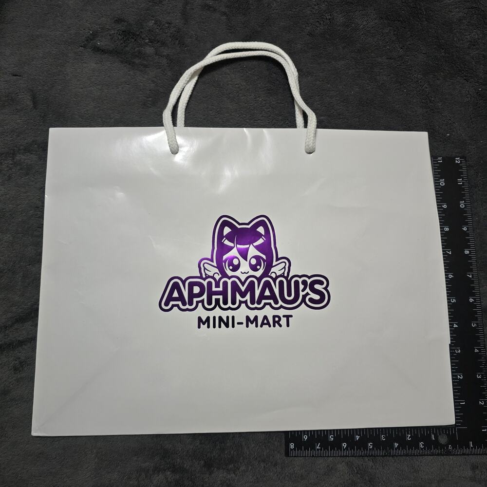 Aphmau’s Mini-Mart Official White Gift Shopping Bag Tote 16"x12"